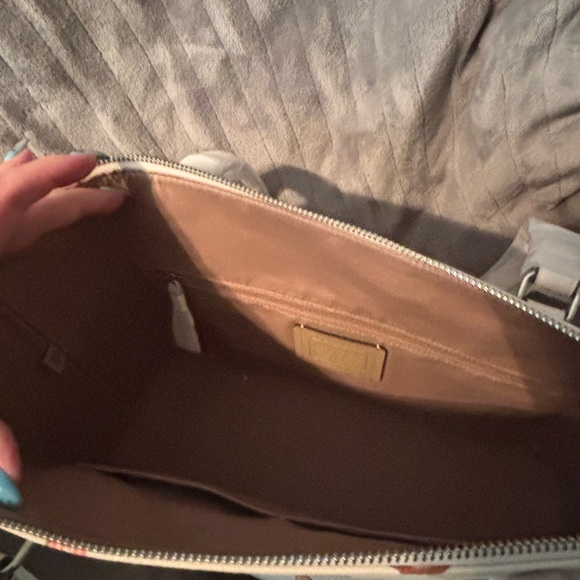 Coach Beige Snail Pattern Tote - Picture 4 of 7